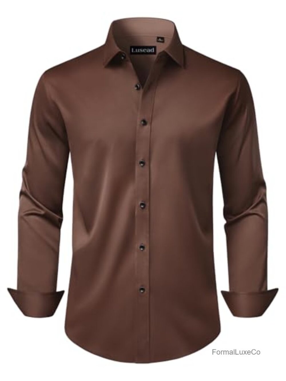 Men's Long Sleeve Stretch Wrinkle Free Button Down Dress Shirt